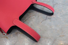 画像をギャラリービューアに読み込む, HERMES/エルメス ピコタンロックカザックPM トリヨンクレマンス ローズエクストリーム/ブルーニュイ D刻印 ハンドバッグ 800040067