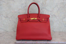 画像をギャラリービューアに読み込む, HERMES/エルメス バーキン35 トリヨンクレマンス ルージュヴィフ □B刻印 ハンドバッグ 800040053