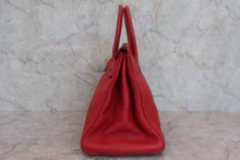 画像をギャラリービューアに読み込む, HERMES／エルメス バーキン35 トリヨンクレマンス ルージュヴィフ □B刻印 ハンドバッグ 800040053
