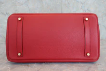 画像をギャラリービューアに読み込む, HERMES/エルメス バーキン35 トリヨンクレマンス ルージュヴィフ □B刻印 ハンドバッグ 800040053