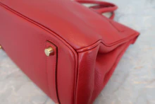 画像をギャラリービューアに読み込む, HERMES/エルメス バーキン35 トリヨンクレマンス ルージュヴィフ □B刻印 ハンドバッグ 800040053