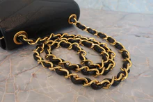 画像をギャラリービューアに読み込む, CHANEL/シャネル Vステッチチェーンショルダーバッグ キャビアスキン ブラック/ゴールド金具 ショルダーバッグ 800010177