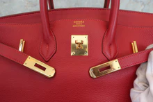 画像をギャラリービューアに読み込む, HERMES／エルメス バーキン35 トリヨンクレマンス ルージュヴィフ □B刻印 ハンドバッグ 800040053
