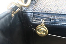 画像をギャラリービューアに読み込む, CHANEL/シャネル Vステッチチェーンショルダーバッグ キャビアスキン ブラック/ゴールド金具 ショルダーバッグ 800010177
