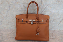 将图片加载到图库查看器，HERMES BIRKIN 35 Clemence leather Gold □L刻印 Hand bag 600120267
