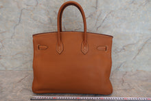 将图片加载到图库查看器，HERMES BIRKIN 35 Clemence leather Gold □L刻印 Hand bag 600120267
