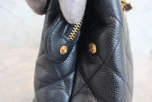 画像をギャラリービューアに読み込む, CHANEL/シャネル マトラッセチェーンショルダーバッグ キャビアスキン ブラック/ゴールド金具 ショルダーバッグ 800040089
