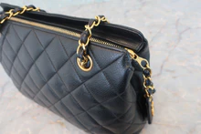 画像をギャラリービューアに読み込む, CHANEL/シャネル マトラッセチェーンショルダーバッグ キャビアスキン ブラック/ゴールド金具 ショルダーバッグ 800040089
