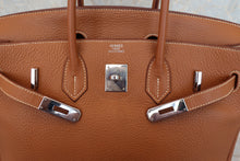 将图片加载到图库查看器，HERMES BIRKIN 35 Clemence leather Gold □L刻印 Hand bag 600120267
