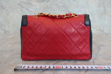 画像をギャラリービューアに読み込む, CHANEL/シャネル ミニマトラッセチェーンショルダーバッグ ラムスキン レッド/ネイビー/ゴールド金具 ショルダーバッグ 800040113
