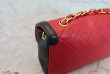 画像をギャラリービューアに読み込む, CHANEL/シャネル ミニマトラッセチェーンショルダーバッグ ラムスキン レッド/ネイビー/ゴールド金具 ショルダーバッグ 800040113