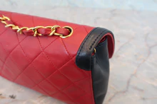 画像をギャラリービューアに読み込む, CHANEL/シャネル ミニマトラッセチェーンショルダーバッグ ラムスキン レッド/ネイビー/ゴールド金具 ショルダーバッグ 800040113