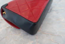 画像をギャラリービューアに読み込む, CHANEL/シャネル ミニマトラッセチェーンショルダーバッグ ラムスキン レッド/ネイビー/ゴールド金具 ショルダーバッグ 800040113