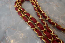 画像をギャラリービューアに読み込む, CHANEL/シャネル ミニマトラッセチェーンショルダーバッグ ラムスキン レッド/ネイビー/ゴールド金具 ショルダーバッグ 800040113