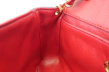 画像をギャラリービューアに読み込む, CHANEL/シャネル ミニマトラッセチェーンショルダーバッグ ラムスキン レッド/ネイビー/ゴールド金具 ショルダーバッグ 800040113
