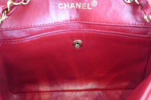 画像をギャラリービューアに読み込む, CHANEL/シャネル ミニマトラッセチェーンショルダーバッグ ラムスキン レッド/ネイビー/ゴールド金具 ショルダーバッグ 800040113