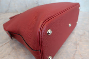 HERMES／BOLIDE 31 Clemence leather Rouge garance □I Engraving Shoulder bag 700010130