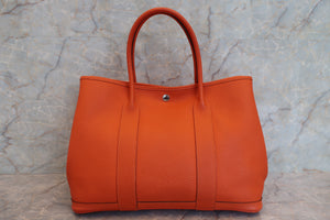 HERMES  GARDEN PARTY PM Country leather Feu □R刻印 Tote bag 700010071