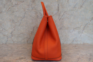 HERMES  GARDEN PARTY PM Country leather Feu □R刻印 Tote bag 700010071