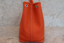 将图片加载到图库查看器，HERMES  GARDEN PARTY PM Country leather Feu □R刻印 Tote bag 700010071
