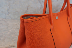 HERMES  GARDEN PARTY PM Country leather Feu □R刻印 Tote bag 700010071