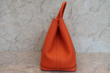 将图片加载到图库查看器，HERMES  GARDEN PARTY PM Country leather Feu □R刻印 Tote bag 700010071
