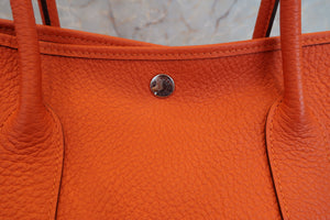 HERMES  GARDEN PARTY PM Country leather Feu □R刻印 Tote bag 700010071