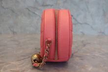 画像をギャラリービューアに読み込む, CHANEL/シャネル マトラッセラウンドチェーンショルダーバッグ ラムスキン ピンク/ゴールド金具 ショルダーバッグ 800040092
