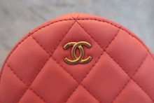 画像をギャラリービューアに読み込む, CHANEL/シャネル マトラッセラウンドチェーンショルダーバッグ ラムスキン ピンク/ゴールド金具 ショルダーバッグ 800040092