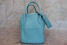画像をギャラリービューアに読み込む, HERMES／エルメス リンディ34 トリヨンクレマンス ブルーアトール T刻印 ショルダーバッグ 700110056
