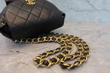 画像をギャラリービューアに読み込む, CHANEL/シャネル マトラッセチェーンリュック ラムスキン ブラック/ゴールド金具 リュック 800040037