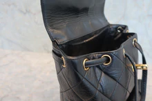 画像をギャラリービューアに読み込む, CHANEL/シャネル マトラッセチェーンリュック ラムスキン ブラック/ゴールド金具 リュック 800040037