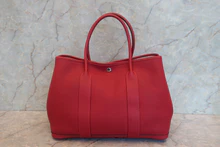 画像をギャラリービューアに読み込む, HERMES/エルメス ガーデンパーティPM ネゴンダ ルージュカザック T刻印 トートバッグ 700120124