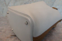 画像をギャラリービューアに読み込む, HERMES／エルメス ピコタンロックカザックＭＭ トリヨンクレマンス パールグレー/クラフト □Q刻印 ハンドバッグ 700110053

