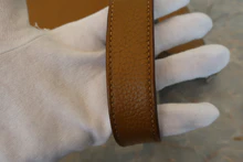 画像をギャラリービューアに読み込む, HERMES／エルメス ピコタンロックカザックＭＭ トリヨンクレマンス パールグレー/クラフト □Q刻印 ハンドバッグ 700110053
