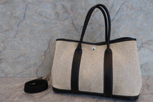 将图片加载到图库查看器，HERMES GARDEN PARTY TPM Toile H/Leather Gray/Black □J刻印 Shoulder bag 600120195
