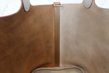 画像をギャラリービューアに読み込む, HERMES/エルメス ピコタンロックカザックMM トリヨンクレマンス パールグレー/クラフト □Q刻印 ハンドバッグ 700110053