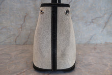 将图片加载到图库查看器，HERMES GARDEN PARTY TPM Toile H/Leather Gray/Black □J刻印 Shoulder bag 600120195
