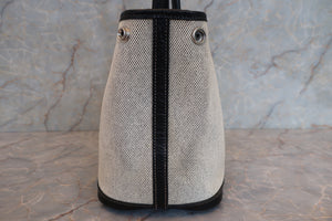 HERMES GARDEN PARTY TPM Toile H/Leather Gray/Black □J刻印 Shoulder bag 600120195