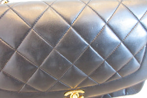 CHANEL  Diana matelasse chain shoulder bag Lambskin Black/Gold hadware Shoulder bag 700010061