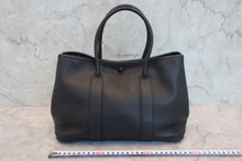 画像をギャラリービューアに読み込む, HERMES／エルメス ガーデンツイリーＴＰＭ ヴォーガリバー ブラック □I刻印 トートバッグ 800040110

