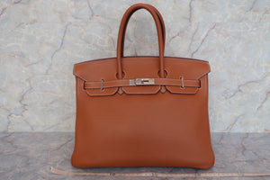 HERMES／エルメス バーキン35 トリヨンクレマンス ゴールド □L刻印 ハンドバッグ 600110061