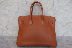 HERMES／エルメス バーキン35 トリヨンクレマンス ゴールド □L刻印 ハンドバッグ 600110061