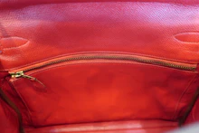 画像をギャラリービューアに読み込む, HERMES/エルメス ケリー28 クシュベル ルージュヴィフ 〇U刻印 ショルダーバッグ 800040065