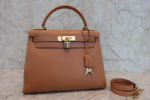 画像をギャラリービューアに読み込む, HERMES/エルメス ケリー28 クシュベル ゴールド ショルダーバッグ 800040071