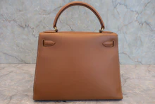 画像をギャラリービューアに読み込む, HERMES／エルメス ケリー28 クシュベル ゴールド ショルダーバッグ 800040071
