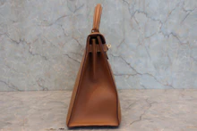 画像をギャラリービューアに読み込む, HERMES/エルメス ケリー28 クシュベル ゴールド ショルダーバッグ 800040071