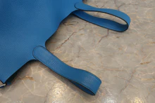 画像をギャラリービューアに読み込む, HERMES／エルメス ピコタンロックＭＭ トリヨンクレマンス ブルーザンジバル X刻印 ハンドバッグ 800040081
