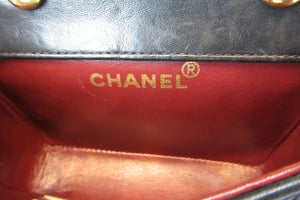 CHANEL/シャネル ミニマトラッセチェーンショルダーバッグ ラムスキン ブラック/ゴールド金具 ショルダーバッグ 600120273