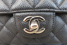 Load image into Gallery viewer, CHANEL Matelasse double flap double chain shoulder bag Caviar skin Black/Silver hadware Shoulder bag 600120294
